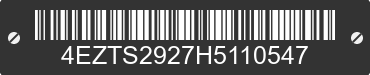 2017 KZ-RV Sportsmen 4EZTS2927H5110547 VIN decoded