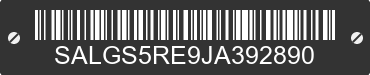 2018 LAND ROVER Range Rover SALGS5RE9JA392890 VIN decoded