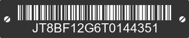 1996 LEXUS ES JT8BF12G6T0144351 VIN decoded
