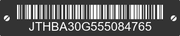 2005 LEXUS ES JTHBA30G555084765 VIN decoded