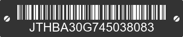 2004 LEXUS ES JTHBA30G745038083 VIN decoded