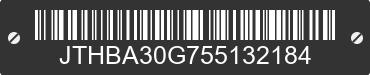 2005 LEXUS ES JTHBA30G755132184 VIN decoded