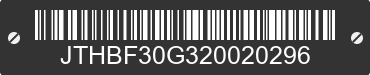 2002 LEXUS ES JTHBF30G320020296 VIN decoded