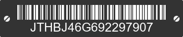2009 LEXUS ES JTHBJ46G692297907 VIN decoded