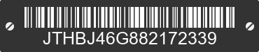 2008 LEXUS ES JTHBJ46G882172339 VIN decoded