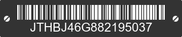 2008 LEXUS ES JTHBJ46G882195037 VIN decoded