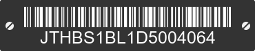 2013 LEXUS GS JTHBS1BL1D5004064 VIN decoded
