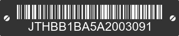 2010 LEXUS HS JTHBB1BA5A2003091 VIN decoded