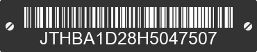 2017 LEXUS IS JTHBA1D28H5047507 VIN decoded