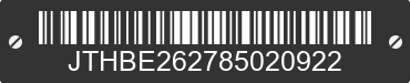 2008 LEXUS IS JTHBE262785020922 VIN decoded