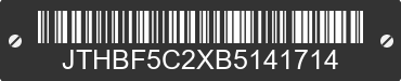 2011 LEXUS IS JTHBF5C2XB5141714 VIN decoded