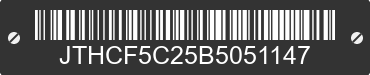 2011 LEXUS IS JTHCF5C25B5051147 VIN decoded