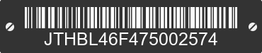 2007 LEXUS LS JTHBL46F475002574 VIN decoded