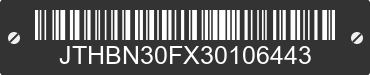 2003 LEXUS LS JTHBN30FX30106443 VIN decoded