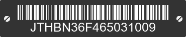 2006 LEXUS LS JTHBN36F465031009 VIN decoded