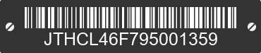 2009 LEXUS LS JTHCL46F795001359 VIN decoded