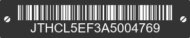 2010 LEXUS LS JTHCL5EF3A5004769 VIN decoded