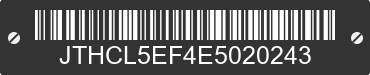 2014 LEXUS LS JTHCL5EF4E5020243 VIN decoded