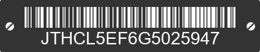 2016 LEXUS LS JTHCL5EF6G5025947 VIN decoded