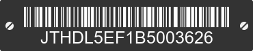 2011 LEXUS LS JTHDL5EF1B5003626 VIN decoded