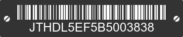 2011 LEXUS LS JTHDL5EF5B5003838 VIN decoded