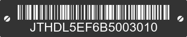 2011 LEXUS LS JTHDL5EF6B5003010 VIN decoded