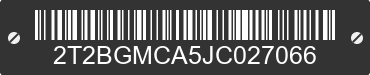 2018 LEXUS RX 2T2BGMCA5JC027066 VIN decoded