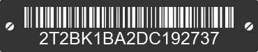 2013 LEXUS RX 2T2BK1BA2DC192737 VIN decoded