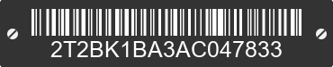2010 LEXUS RX 2T2BK1BA3AC047833 VIN decoded