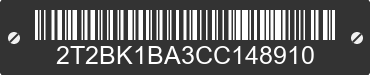 2012 LEXUS RX 2T2BK1BA3CC148910 VIN decoded