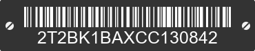 2012 LEXUS RX 2T2BK1BAXCC130842 VIN decoded