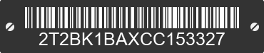2012 LEXUS RX 2T2BK1BAXCC153327 VIN decoded