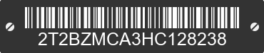 2017 LEXUS RX 2T2BZMCA3HC128238 VIN decoded
