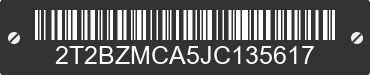 2018 LEXUS RX 2T2BZMCA5JC135617 VIN decoded