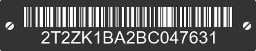 2011 LEXUS RX 2T2ZK1BA2BC047631 VIN decoded