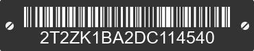2013 LEXUS RX 2T2ZK1BA2DC114540 VIN decoded