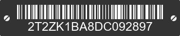 2013 LEXUS RX 2T2ZK1BA8DC092897 VIN decoded