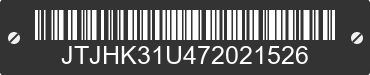 2007 LEXUS RX JTJHK31U472021526 VIN decoded