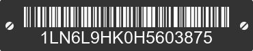 2017 LINCOLN Continental 1LN6L9HK0H5603875 VIN decoded