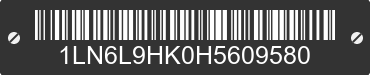 2017 LINCOLN Continental 1LN6L9HK0H5609580 VIN decoded