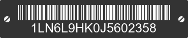 2018 LINCOLN Continental 1LN6L9HK0J5602358 VIN decoded