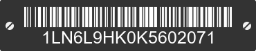 2019 LINCOLN Continental 1LN6L9HK0K5602071 VIN decoded