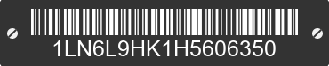 2017 LINCOLN Continental 1LN6L9HK1H5606350 VIN decoded