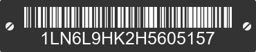 2017 LINCOLN Continental 1LN6L9HK2H5605157 VIN decoded