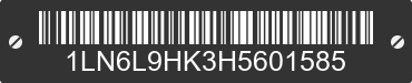 2017 LINCOLN Continental 1LN6L9HK3H5601585 VIN decoded