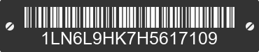 2017 LINCOLN Continental 1LN6L9HK7H5617109 VIN decoded