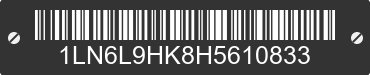 2017 LINCOLN Continental 1LN6L9HK8H5610833 VIN decoded