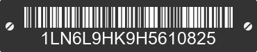 2017 LINCOLN Continental 1LN6L9HK9H5610825 VIN decoded