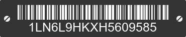 2017 LINCOLN Continental 1LN6L9HKXH5609585 VIN decoded