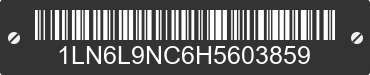 2017 LINCOLN Continental 1LN6L9NC6H5603859 VIN decoded